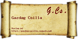 Gazdag Csilla névjegykártya